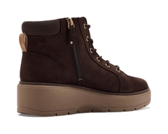 Boot nữ  VNXK da thật Dr. Scholl's Shoes Women's Nice Day Max Alpine Lace-Up Short Boots Color Dkumber - Giày nữ xuất khẩu Âu, Mỹ