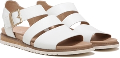 Sandal nữ Dr. Scholl's Shoes Women's Island Glow Flat Sandal Colour Name White Smooth - Giày xuất dư Mỹ