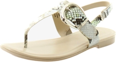 Sandal nữ Naturalizer Women's Trendy Flat Sandal Color Lime Faux Snake Leather  - Giày nữ xuất dư Âu, Mỹ