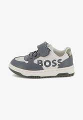 👟 Giày Trẻ Em BOSS Kidswear TODDLER TRAINERS - Dark Grey | Hàng Xuất Dư Chính Hãng, Giá Cực Sốc
