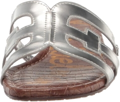Sandal nữ Sam Edelman Women's Bay Flat Sandal Color Liquid Soft Silver - Giày nữ xuất dư Âu, Mỹ