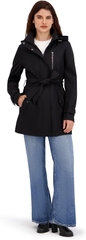 Áo Khoác Nữ Xuất Dư Âu, Mỹ Nautica Bonded Rain Jacket With Belt – Chống Thấm, Chống Gió, Sang Trọng, Thanh Lịch