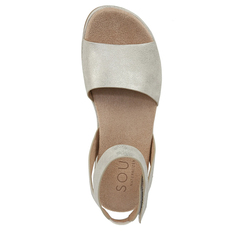 Dép Sandal nữ SOUL Naturalizer Womens Deara Platform Flat Sandals Color Light Gold - Giày nữ xuất khẩu Mỹ, Âu