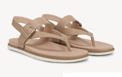 Sandal nữ Dr. Scholl's Women's So Chill Thong Sandal Color Cuban Sand Faux Leather - Giày xuất dư Mỹ