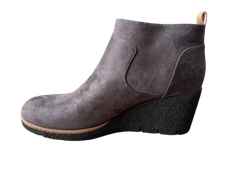 Boot nữ  Dr. Scholl's Shoes Women's Bianca Wedge Bootie Brown Smooth - Giày nữ xuất khẩu Âu, Mỹ