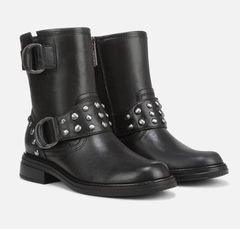 Boot nữ Naturalizer Women's Optimus Moto Boot Color Black Studded Leather - Giày nữ xuất khẩu Âu, Mỹ