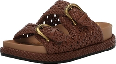 Sandal nữ Sam Edelman Reid womens Slide Sandal Color Spiced Rum - Giày nữ xuất dư Âu, Mỹ