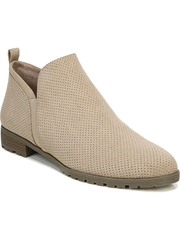 Giày nữ DR SCHOLLS Womens Brown Lightweight Rollin Round Toe Block Heel Slip On Booties - Giày nữ xuất khẩu Âu, Mỹ