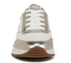 Giày Nữ SOUL Naturalizer Jackson Jogger Sneaker Color White Gold - Giày nữ xuất khẩu Âu, Mỹ