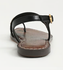 Sandal nữ VNXK Sam Edelman Grace Toe Strap Sandal Color Black Leather - Giày nữ xuất dư Âu, Mỹ