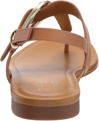 Sandal nữ Naturalizer Womens Taylor T-Strap Slingback Flat Sandal Color Saddle Tan Brown - Giày nữ xuất dư Âu, Mỹ