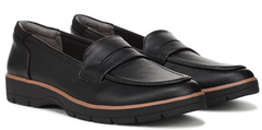 Giày nữ da bò thật VNXK Dr. Scholl's Shoes Women's Nice Day Slip on Loafer Color Black Smooth- Giày da xuất khẩu Mỹ