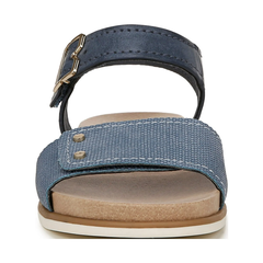 Sandal nữ Dr. Scholl's Womens Nicely Sun Flat Sandal Oxide Blue - Giày xuất dư Mỹ