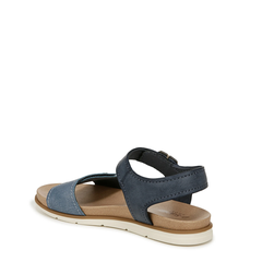 Sandal nữ Dr. Scholl's Womens Nicely Sun Flat Sandal Oxide Blue - Giày xuất dư Mỹ