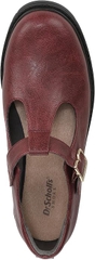 Giày nữ da bò thật VNXK Dr. Scholl's Bring It Jane Mary Jane Shoe, Burgundy Dark Red - Giày da xuất khẩu Mỹ