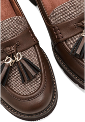 Giày nữ VNXK SOUL Naturalizer Womens Committed Lug Loafer Color Brown Wool Faux Leather - Giày nữ xuất Mỹ, Âu