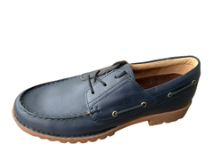 Giày nam da thật Born Men's Explorer 3-Eye Color Navy (Blue) - Giày nam xuất khẩu Mỹ, Eu