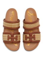Sandal nữ SAM EDELMAN ROWAN RAFFIA SLIDE SANDALS - Giày xuất Mỹ