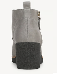 Boot nữ da thật Dr. Scholl's Women's Bianca Wedge Bootie Color Calm Grey Microfiber - Giày nữ xuất khẩu Âu, Mỹ