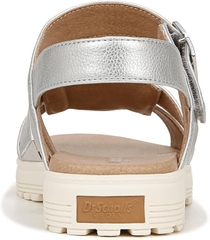Sandal nữ Dr. Scholl's Shoes Women's Sheena Wedge Sandal Color Metallic Silver - Giày xuất dư Mỹ
