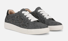 Giày Sneaker Nữ SOUL Neela-Perf Sneaker Color Black Denim Pattern Faux Leather - Giày nữ xuất khẩu Âu, Mỹ