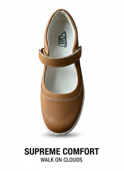 Giày búp bê Mary Jane nữ siêu nhẹ Women's Casual Mary Jane No. 19 Color Cognac - Giày nữ xuất khẩu Âu, Mỹ