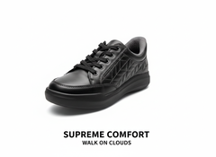 Giày nữ siêu nhẹ  Anodyne Womens No. 75 Casual Sport Sneaker Black Leather - Giày nữ xuất khẩu Âu, Mỹ