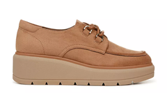 Giày nữ Womens DR. SCHOLL'S NICE DAY MAX Honey Brown FABRIC Wedge Oxford GENUINE - Giày nữ xuất khẩu Âu, Mỹ