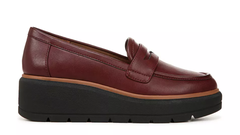 Giày nữ Womens DR. SCHOLL'S NICE DAY MAX Burgundy RECYCLED Wedge Penny Loafer - Giày nữ xuất khẩu Âu, Mỹ