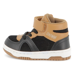 GIÀY BÉ TRAI CHÍNH HÃNG HUGO BOSS – BOSS BOYS SNEAKERS BLACK | MẪU XUẤT DƯ ÂU, MỸ 2025