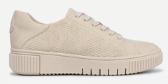 Giày nữ VNXK Naturalizer Women's Turner-Lace Sneaker Color Porcelain Beige Faux Leather - Giày nữ xuất Mỹ, Âu