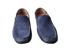 Giày lười nam da thật Born Men's Allan Color Navy (Dark Blue) - Giày nam xuất khẩu Mỹ, Eu