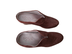 Giày sục nữ SOUL Naturalizer brown tan Haley mule - Giày nữ xuất khẩu Âu, Mỹ