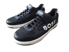 Giày thể thao nữ Boss trainers in mixed materials with logo details - Giày nữ xuất khẩu Âu, Mỹ