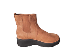 Boot nữ  Dr. Scholl's Women's Modern Ankle Boot màu nâu đế đen - Giày nữ xuất khẩu Âu, Mỹ