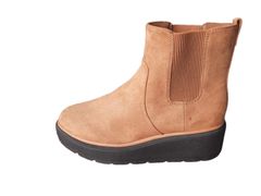 Boot nữ  Dr. Scholl's Women's Modern Ankle Boot màu nâu đế đen - Giày nữ xuất khẩu Âu, Mỹ