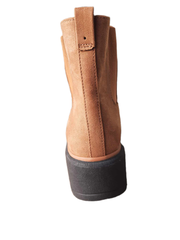 Boot nữ  Dr. Scholl's Women's Modern Ankle Boot màu nâu đế đen - Giày nữ xuất khẩu Âu, Mỹ