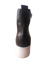 Boot nữ cổ ngắn da thật Next màu đen - Giày da xuất dư sang Mỹ