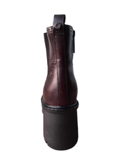 Boot cao cổ nữ da thật, chống nước Naturalizer Women Darry Bootie Water Repellent Ankle Boot Dark Brown Leather - Giày nữ xuất khẩu Âu, Mỹ