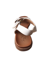 Dép Sandal Nữ SOUL Naturalizer Womens Jayvee Strappy Flat Sandal màu trắng - Giày nữ xuất khẩu Âu, Mỹ