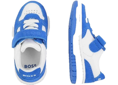 Giày Trẻ Em Hugo Boss Baby - Boy Mini Me Suede Sneakers, Blue | Hàng Xuất Dư Chính Hãng