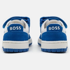 Giày Trẻ Em Hugo Boss Baby - Boy Mini Me Suede Sneakers, Blue | Hàng Xuất Dư Chính Hãng