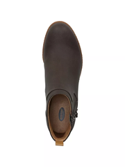 Boot nữ cổ ngắn da sáp Dr. Scholl's Shoes Women's Bianca Ankle Boot màu xám nâu - Giầy xuất khẩu Âu, Mỹ