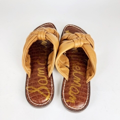 Dép da Slip on nữ Sam Edelman Garson Womens Brown - Giày xuất khẩu Âu, Mỹ