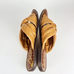Dép da Slip on nữ Sam Edelman Garson Womens Brown - Giày xuất khẩu Âu, Mỹ