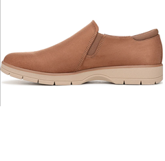 Giày nữ Dr. Scholl's Mocassins plats Nice Day Now Shootie Color Honey Brown Fabric  - Giày nữ xuất khẩu Âu, Mỹ