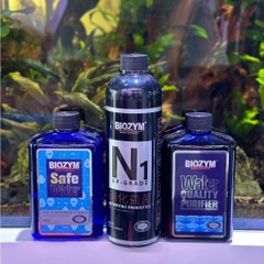Combo Biozym Start - Vi sinh N1, làm trong nước bể cá siêu tốc, khử Clo