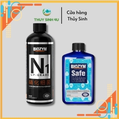 Combo Biozym Start - Vi sinh N1, làm trong nước bể cá siêu tốc, khử Clo