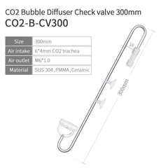 Cốc sủi CO2 Week Aqua (Inox) cao cấp cho hệ thống CO2 thuỷ sinh