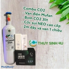 Combo bình CO2 van điện Mufan và sủi mufan siêu mịn